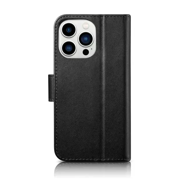 iCarer Wallet Case 2in1 Cover iPhone 14 Pro Leather Flip Cover Anti-RFID black (WMI14220726-BK) 15