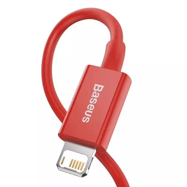 Baseus Superior USB - Lightning cable 2.4 A 1 m red (CALYS-A09) 2
