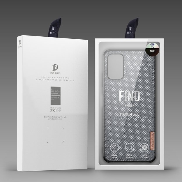 Dux Ducis Fino case covered with nylon material for Samsung Galaxy A03s gray 13