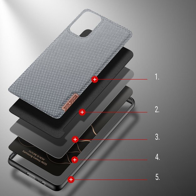 Dux Ducis Fino case covered with nylon material for Samsung Galaxy A03s gray 11