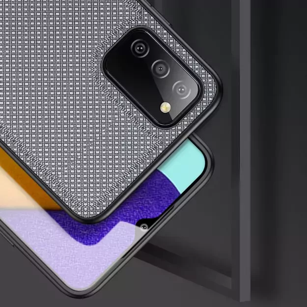 Dux Ducis Fino case covered with nylon material for Samsung Galaxy A03s gray 3