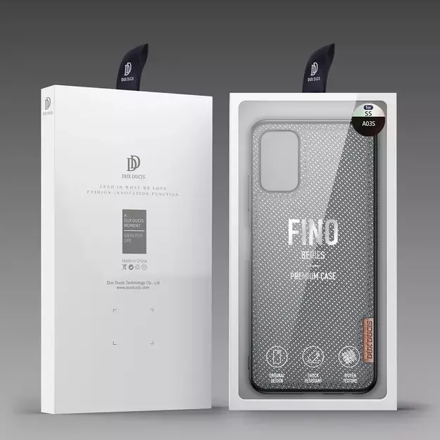 Dux Ducis Fino case covered with nylon material for Samsung Galaxy A03s gray 4