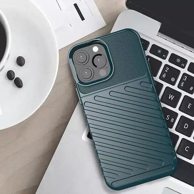 Thunder Case Flexible Tough Rugged Cover TPU Case for iPhone 13 Pro Max green 2