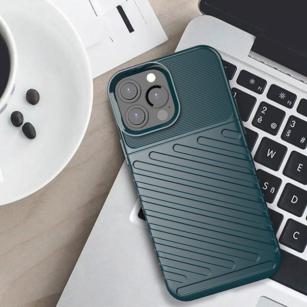 Thunder Case Flexible Tough Rugged Cover TPU Case for iPhone 13 Pro Max green 16