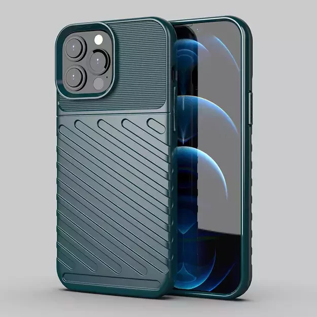 Thunder Case Flexible Tough Rugged Cover TPU Case for iPhone 13 Pro Max green 1