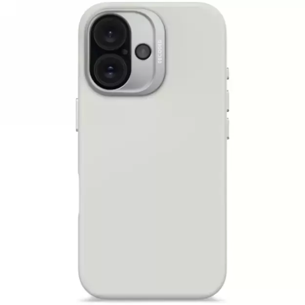 Decoded AntiMicrobial Silicone Backcover with MagSafe for iPhone 16 - Gray