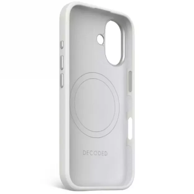 Decoded AntiMicrobial Silicone Backcover with MagSafe for iPhone 16 - Gray 2