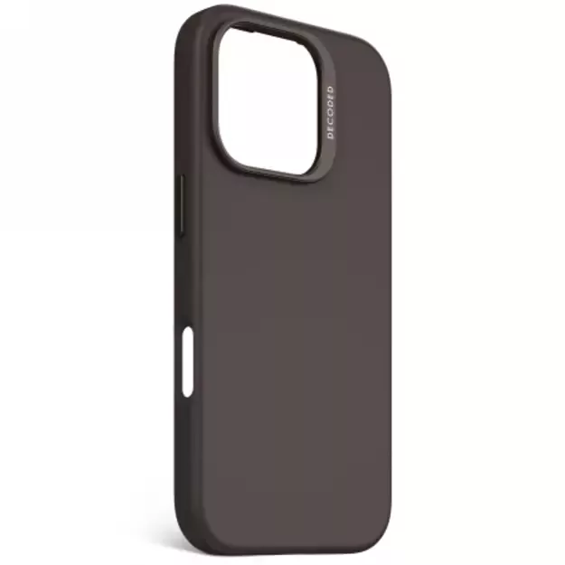 Decoded AntiMicrobial Silicone Backcover with MagSafe for iPhone 16 Pro - Dark Brown 1
