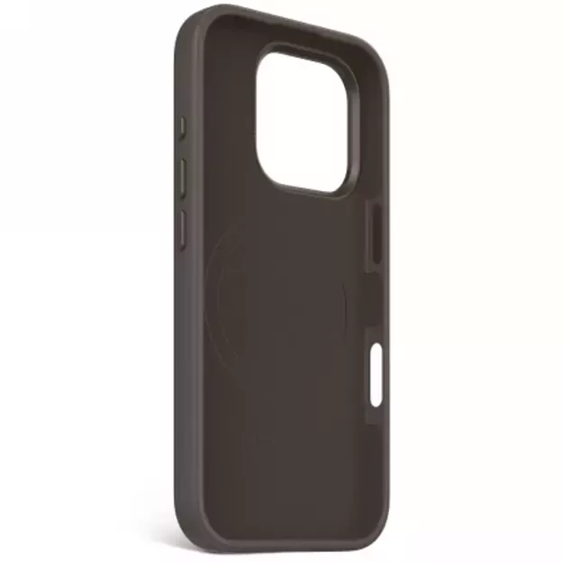 Decoded AntiMicrobial Silicone Backcover with MagSafe for iPhone 16 Pro - Dark Brown 2