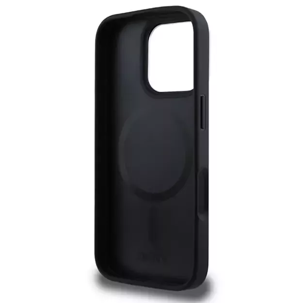 DKNY Plain Silver Logo MagSafe iPhone 16 Pro Case - Black 13