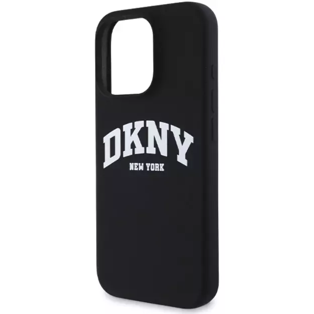 DKNY Silicone White Printed Logo MagSafe Case for iPhone 16 Pro Max - Black 5