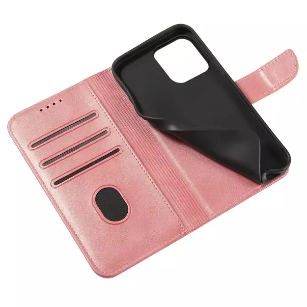 Magnet Case elegant bookcase type case with kickstand for iPhone 13 Pro Max pink 11