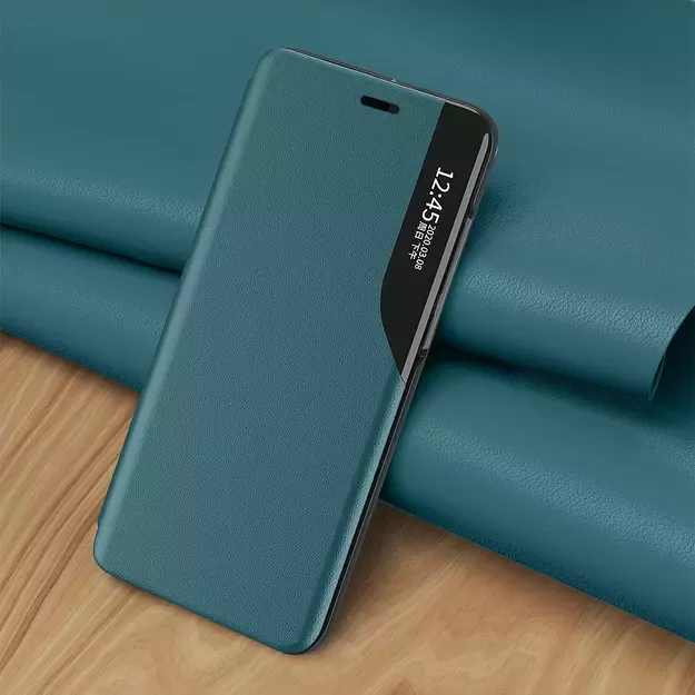 Eco Leather View Case elegant bookcase type case with kickstand for iPhone 13 Pro Max purple 5
