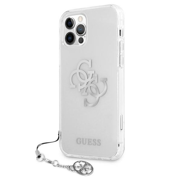 Guess GUHCP12LKS4GSI iPhone 12 Pro Max 6.7&quot  Transparent hardcase 4G Silver Charms Collection 8