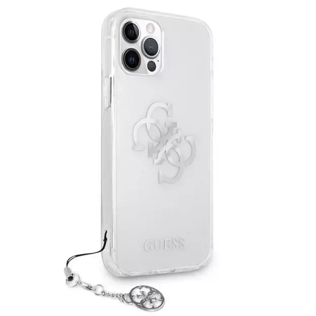 Guess GUHCP12LKS4GSI iPhone 12 Pro Max 6.7&quot  Transparent hardcase 4G Silver Charms Collection 3