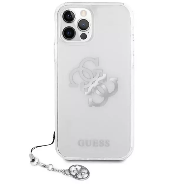Guess GUHCP12LKS4GSI iPhone 12 Pro Max 6.7&quot  Transparent hardcase 4G Silver Charms Collection 2