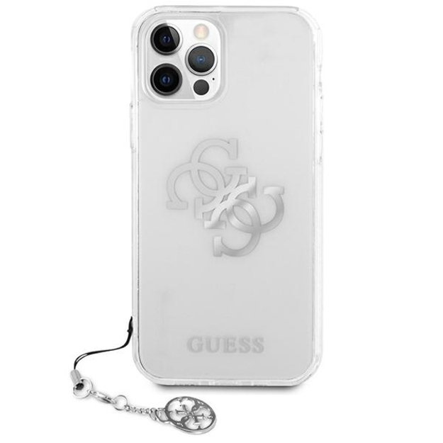 Guess GUHCP12LKS4GSI iPhone 12 Pro Max 6.7&quot  Transparent hardcase 4G Silver Charms Collection 9
