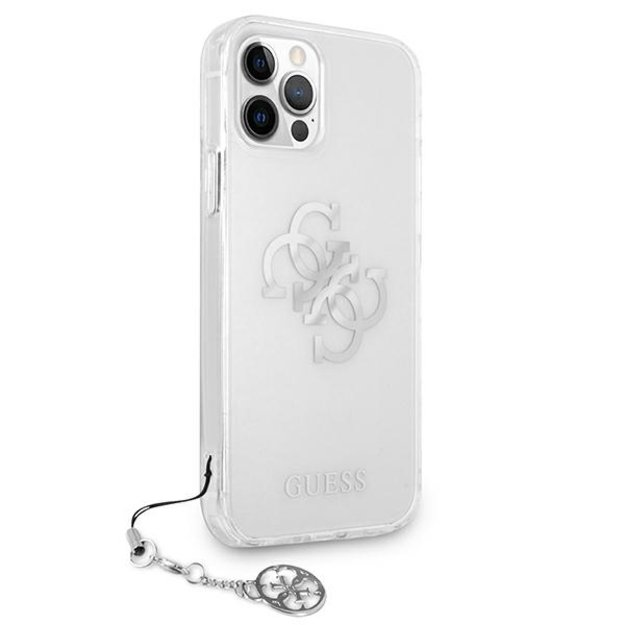 Guess GUHCP12LKS4GSI iPhone 12 Pro Max 6.7&quot  Transparent hardcase 4G Silver Charms Collection 10
