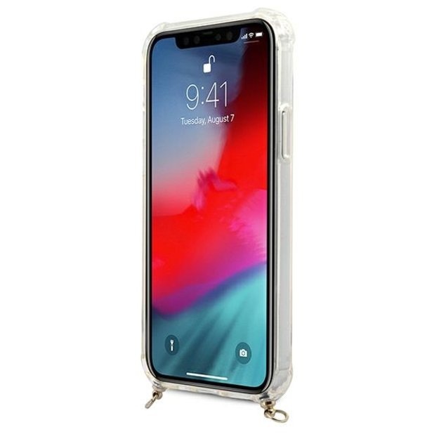 Guess GUHCP12MKC4GSGO iPhone 12/12 Pro 6.1  Transparent hard case 4G Gold Chain 11