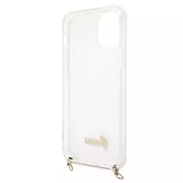Guess GUHCP12MKC4GSGO iPhone 12/12 Pro 6.1  Transparent hard case 4G Gold Chain 6