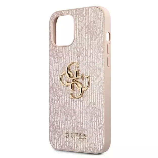 Guess GUHCP12M4GMGPI iPhone 12/12 Pro 6,1  różowy/pink hardcase 4G Big Metal Logo 8