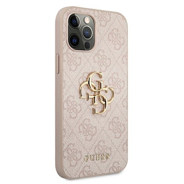 Guess GUHCP12M4GMGPI iPhone 12/12 Pro 6,1  różowy/pink hardcase 4G Big Metal Logo 13