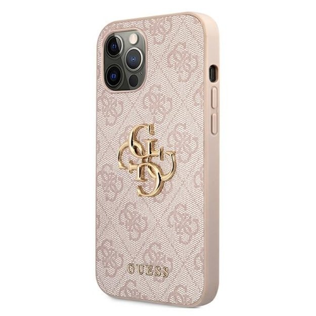 Guess GUHCP12M4GMGPI iPhone 12/12 Pro 6,1  różowy/pink hardcase 4G Big Metal Logo 11
