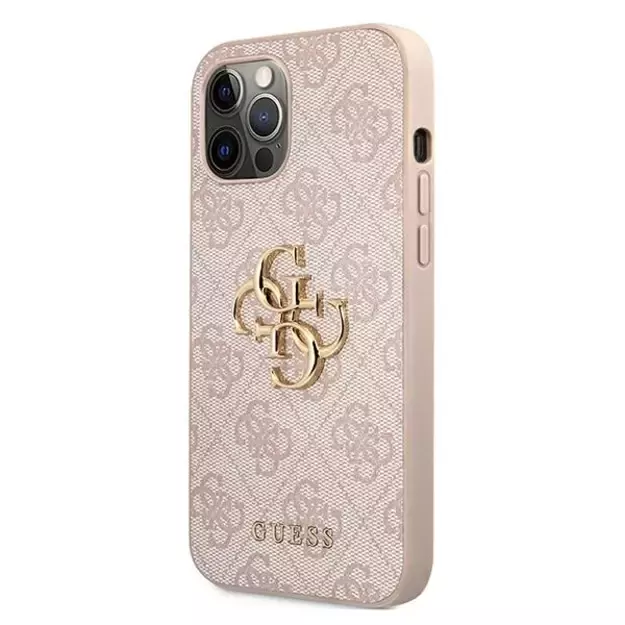 Guess GUHCP12M4GMGPI iPhone 12/12 Pro 6,1  różowy/pink hardcase 4G Big Metal Logo 4