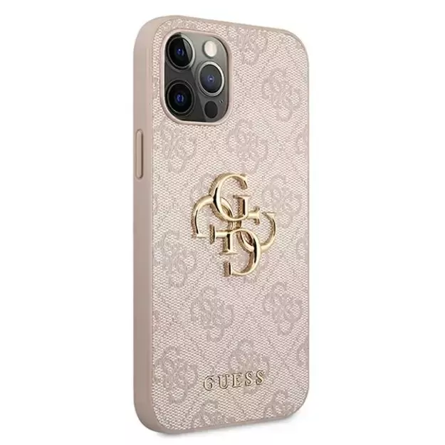 Guess GUHCP12M4GMGPI iPhone 12/12 Pro 6,1  różowy/pink hardcase 4G Big Metal Logo 6