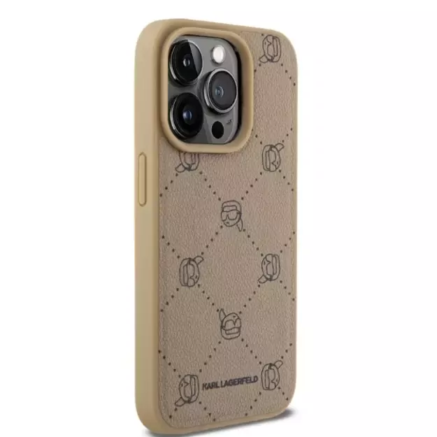 Karl Lagerfeld Magsafe Karl Head iPhone 15 Pro Case - Beige 3