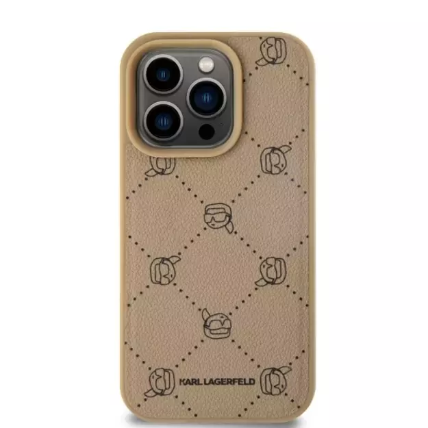 Karl Lagerfeld Magsafe Karl Head iPhone 15 Pro Case - Beige 1