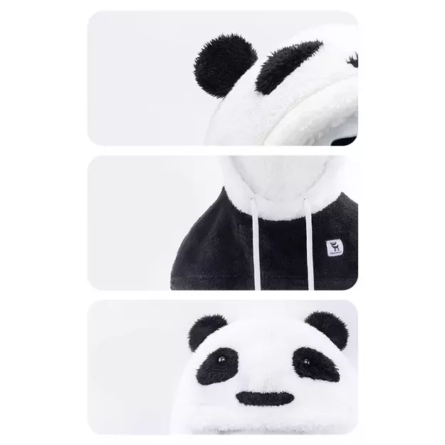 Qunature Panda Ski Balaclava for Kids/Adults Size M - Black/White 15