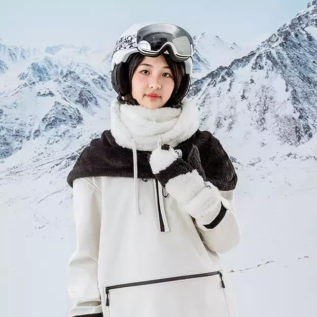 Qunature Panda Ski Balaclava for Kids/Adults Size M - Black/White 22