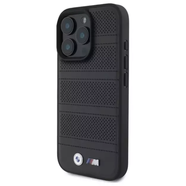 BMW M Perforated And Stitched Line MagSafe case for iPhone 16 Pro Max - black 8