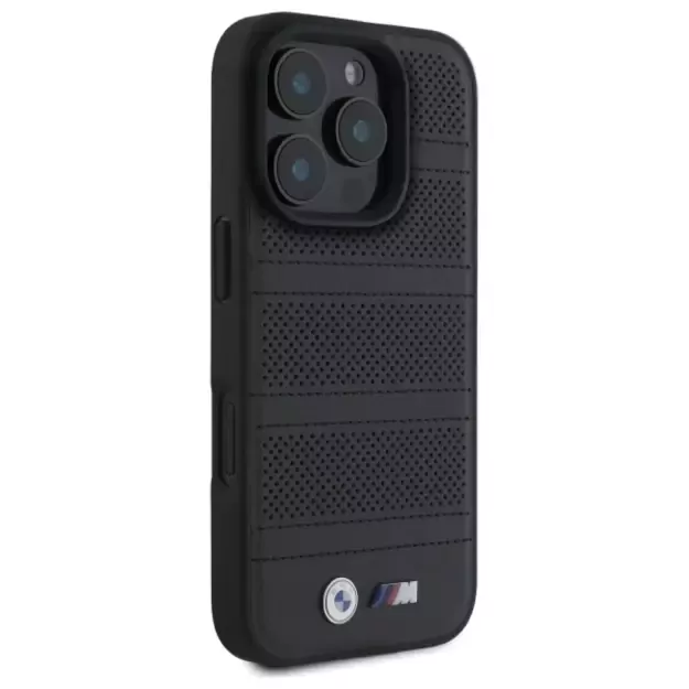 BMW M Perforated And Stitched Line MagSafe case for iPhone 16 Pro Max - black 10