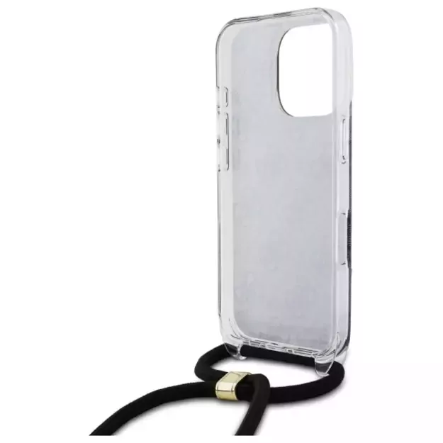 Guess Crossbody Cord 4G Print Case for iPhone 16 Pro Max - Black 12