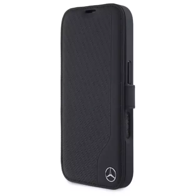 Mercedes Leather Wood Imitation iPhone 16 Case - Black 5