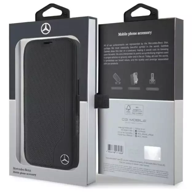Mercedes Leather Wood Imitation iPhone 16 Case - Black 7