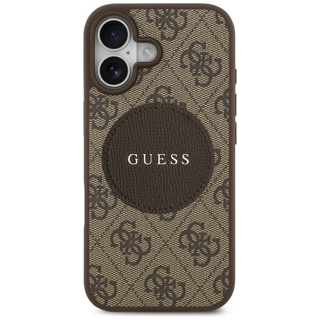 Guess 4G Circle Classic Logo MagSafe case for iPhone 17 - brown 2