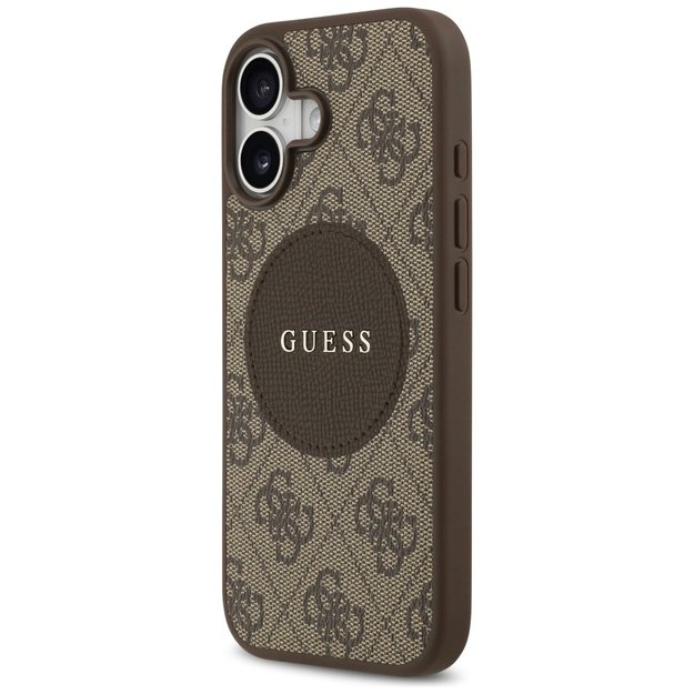 Guess 4G Circle Classic Logo MagSafe case for iPhone 17 - brown 1