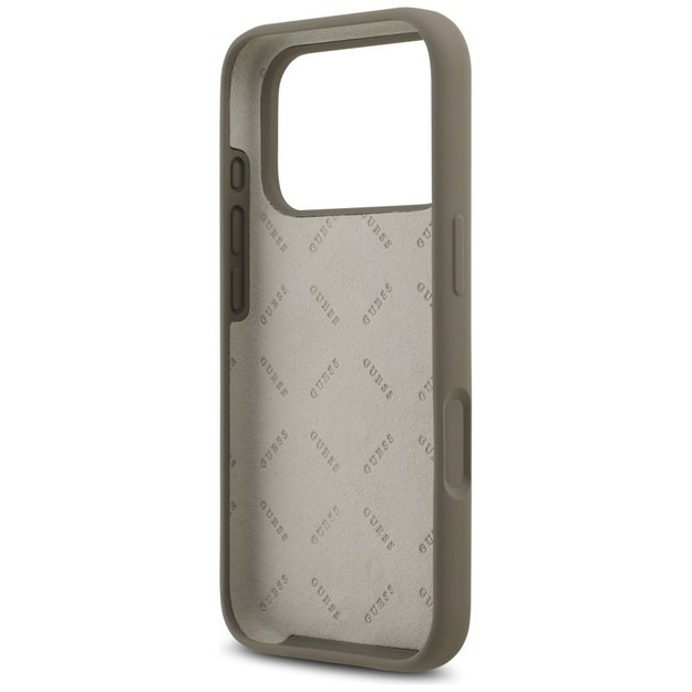 Guess Silicone Big 4G Script Case for iPhone 17 Pro Max - Brown 6