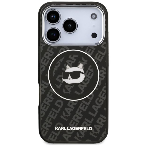 Karl Lagerfeld IML Choupette Head Logo MagSafe Case for iPhone 17 Pro Max - Black 2