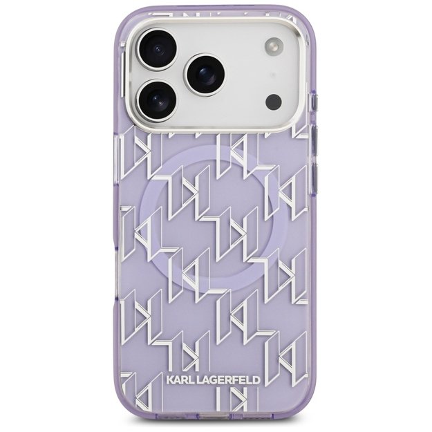 Karl Lagerfeld IML KL Monogram MagSafe Case for iPhone 17 Pro - Purple 4