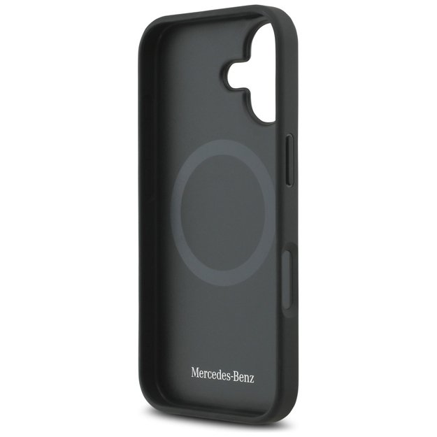 Mercedes Leather Star Pattern Stripes MagSafe case for iPhone 17 - black 6