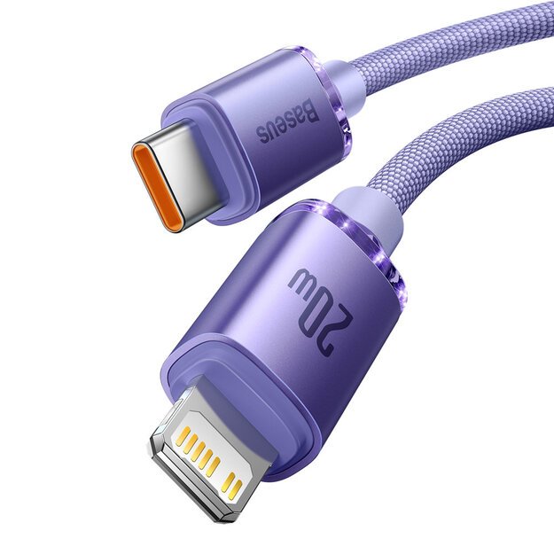 Baseus CAJY000205 Lightning - USB-C PD cable 20W 480Mb/s 1.2m - purple 1
