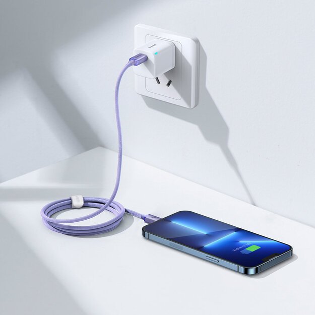 Baseus CAJY000205 Lightning - USB-C PD cable 20W 480Mb/s 1.2m - purple 9
