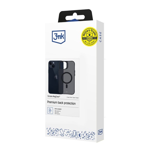 3mk Smoke MagCase with MagSafe for iPhone 14 Plus - Semi-Transparent 2