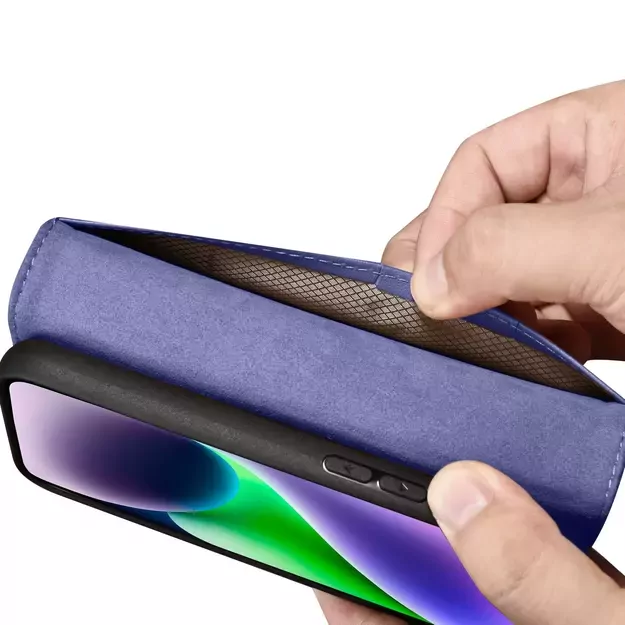 iCarer Wallet Case 2in1 Cover iPhone 14 Plus Anti-RFID Leather Flip Case Light Purple (WMI14220727-LP) 9
