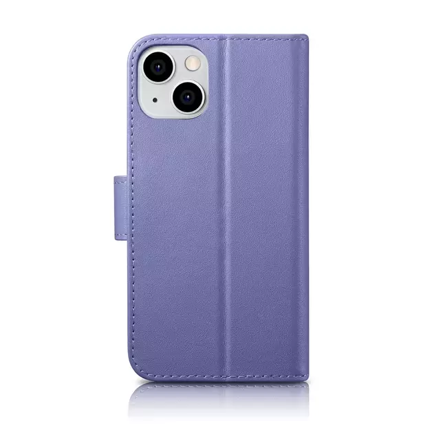iCarer Wallet Case 2in1 Cover iPhone 14 Plus Anti-RFID Leather Flip Case Light Purple (WMI14220727-LP) 1
