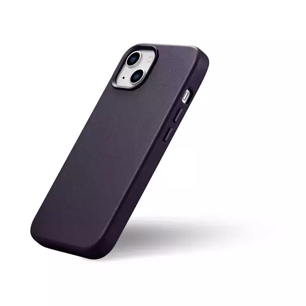 iCarer Case Leather Cover Case for iPhone 14 Plus Dark Purple (MagSafe Compatible) 29
